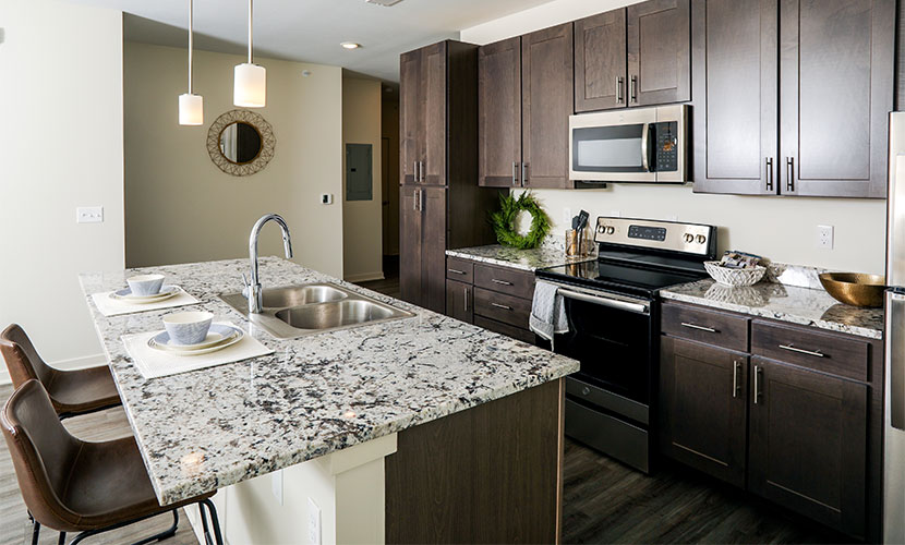 Stainless Steel Kitchens at Legacy 23 Apartments in Columbus, Nebraska
