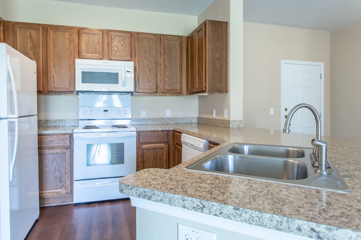 Fully-Equipped Kitchen at the Legacy Senior Living Apartments in Port Arthur, TX
