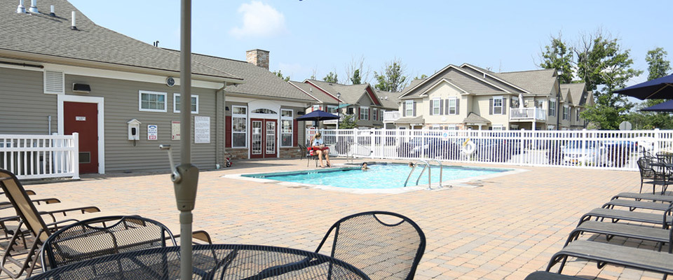 Pool Area at Lehigh Park Luxury Apartments