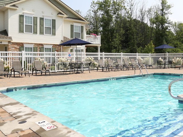 Pool Area at Lehigh Park Luxury Apartments