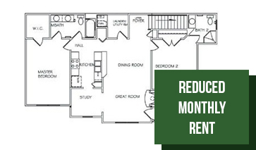 Floorplan - Two Bedroom Custom Upper image