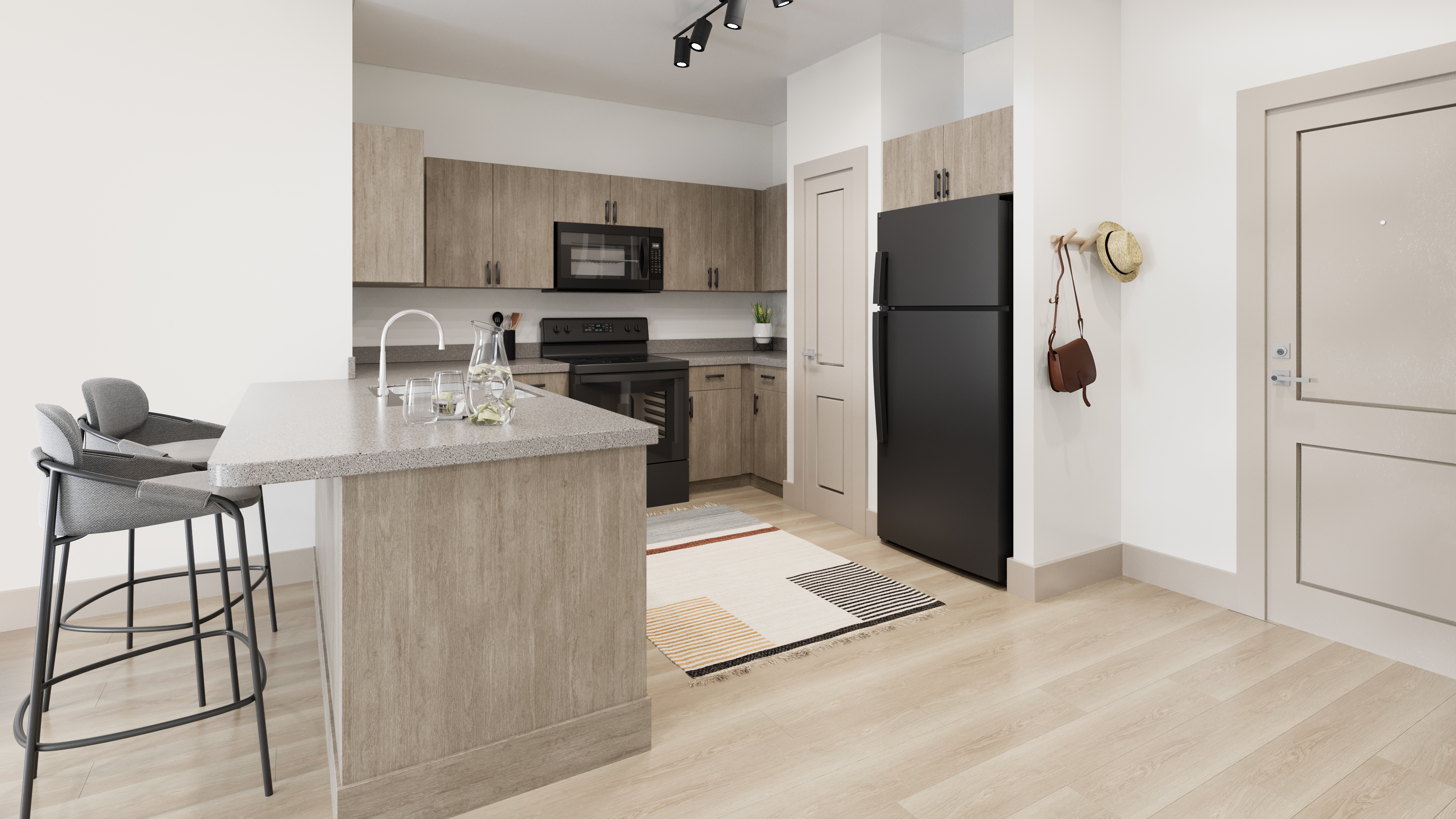 Leon Creek Flats Kitchen Rendering