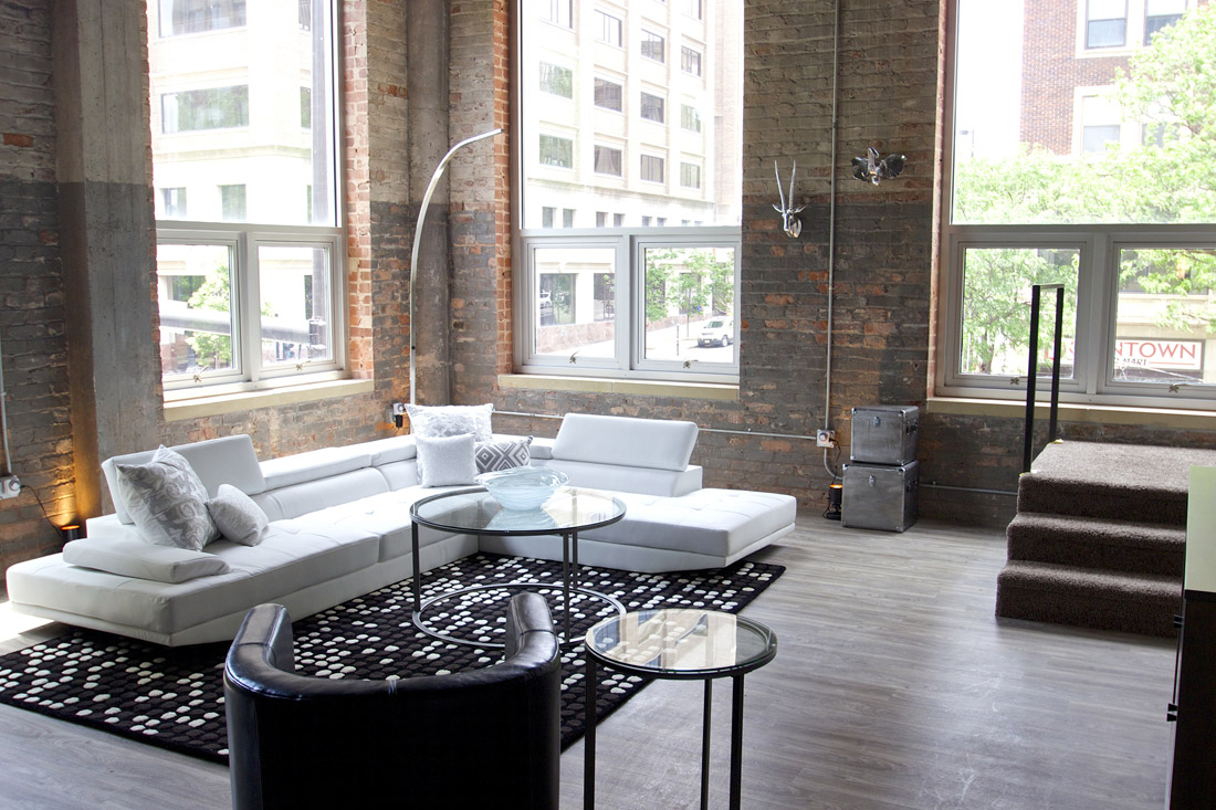 Kitchen and Living Area at The Limelight at Sixteenth