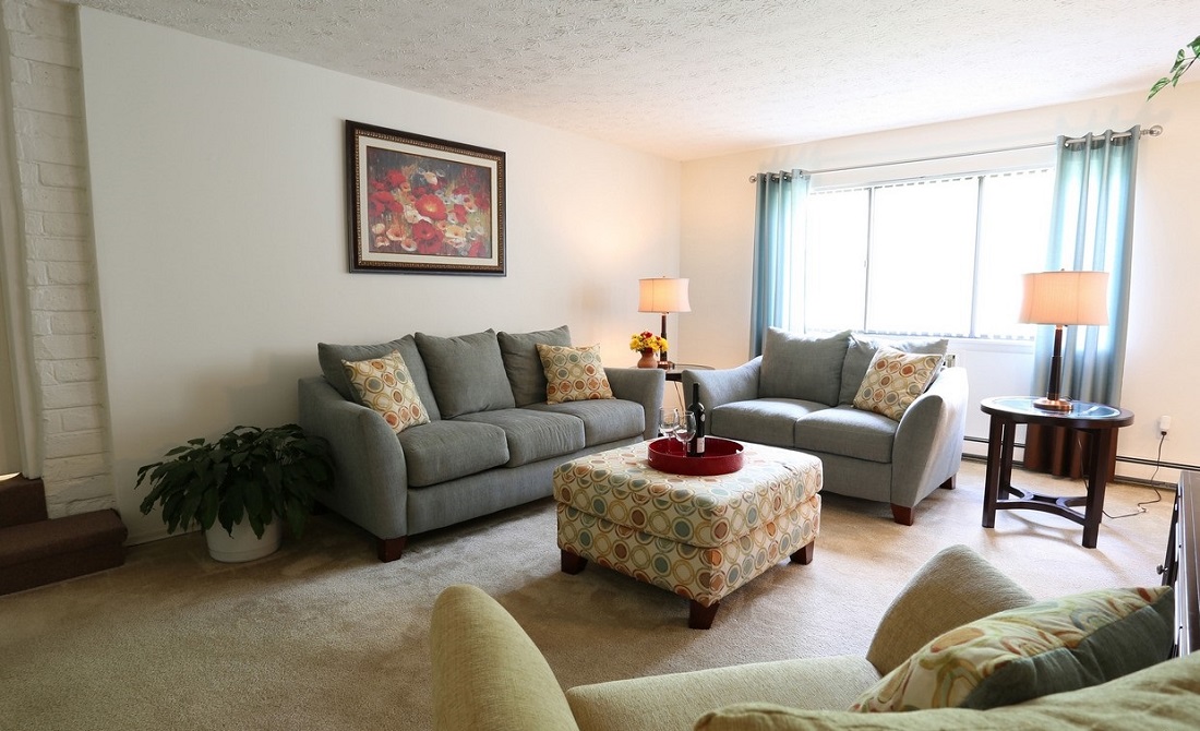 Living Room at the Little Creek Apartments in Rochester, NY