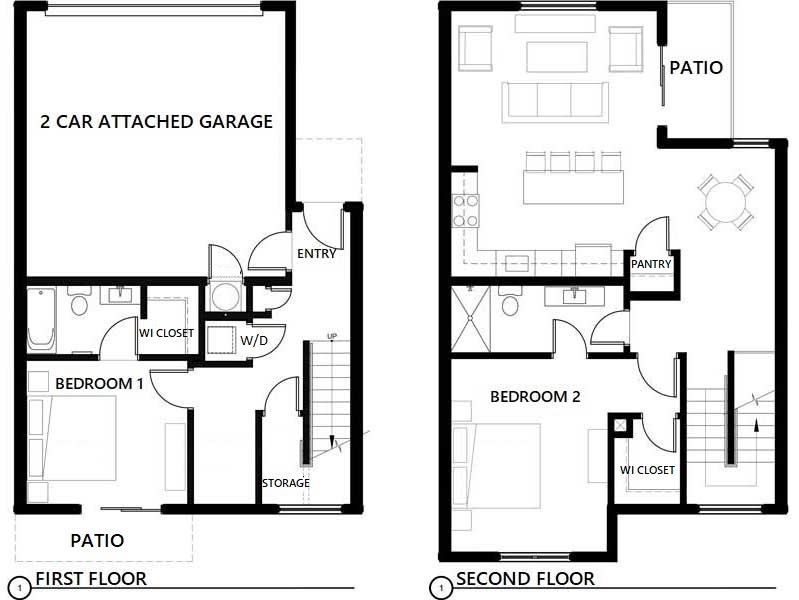 The Lucia on 15th - Floorplan - Townhome