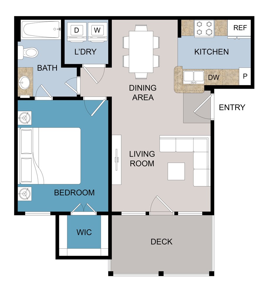 Floor plan layout for A Plan