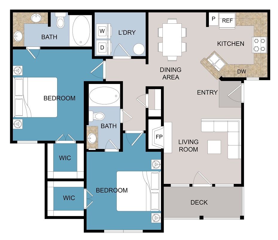 Floor plan layout for E Plan