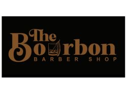 Logo and link to https://www.thebourbonbarbershop.com/
