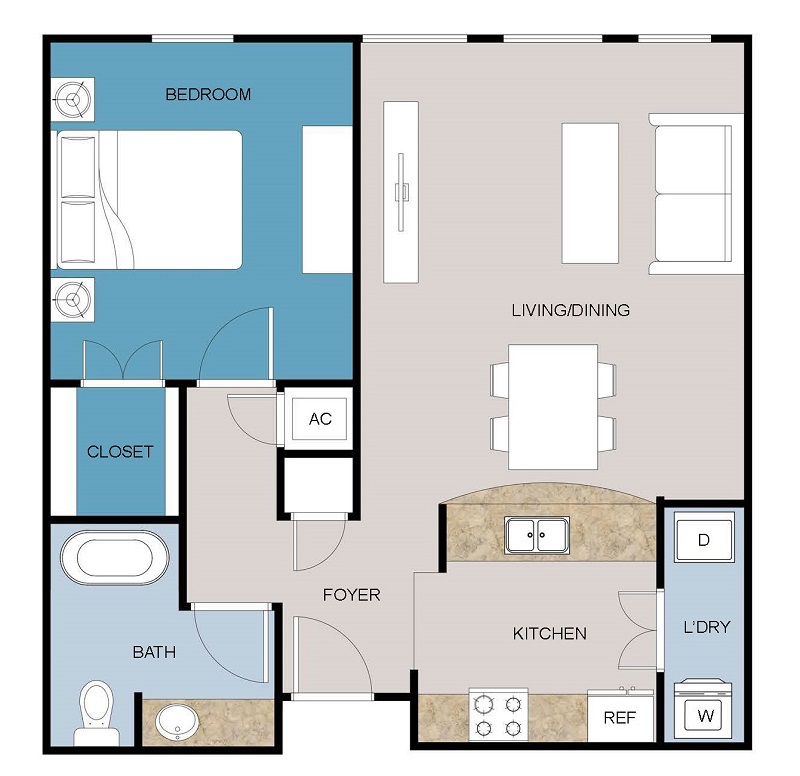 Floor plan layout for A1 