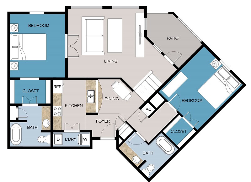 Floor plan layout for E2