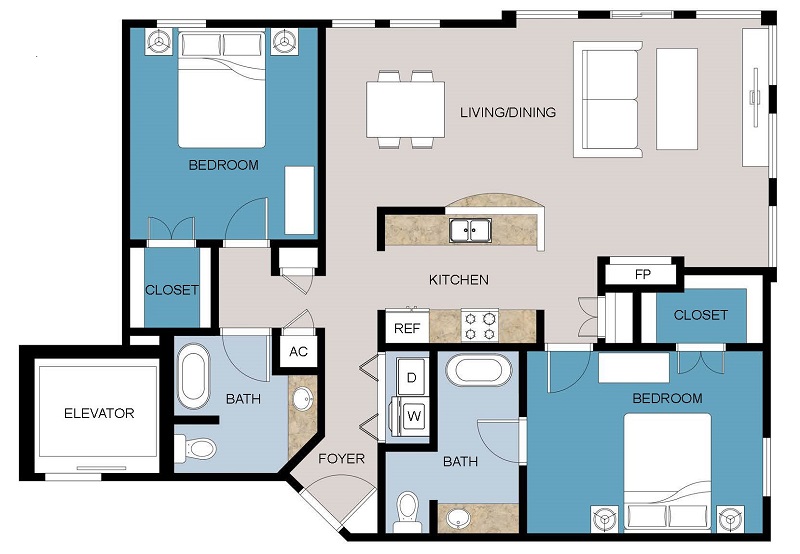 Floor plan layout for G1 