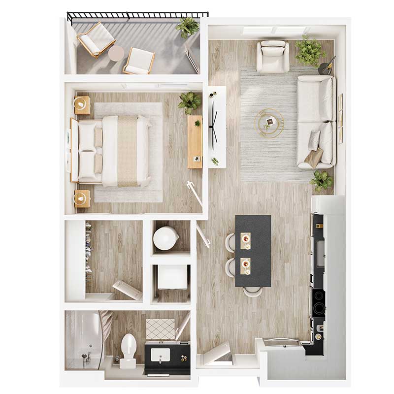 Floor plan layout for A1