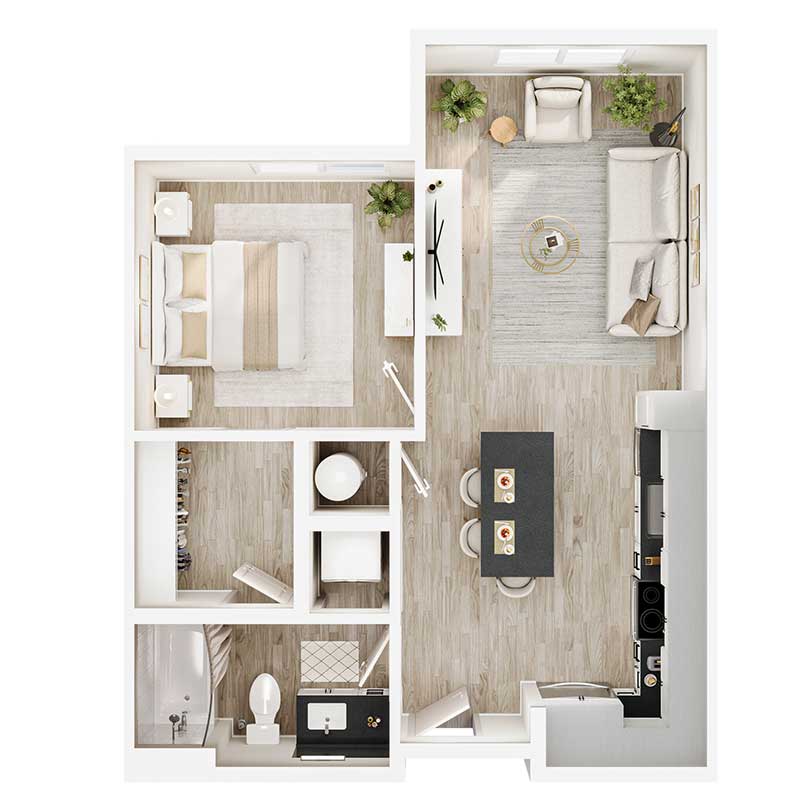 Floor plan layout for A1-E2