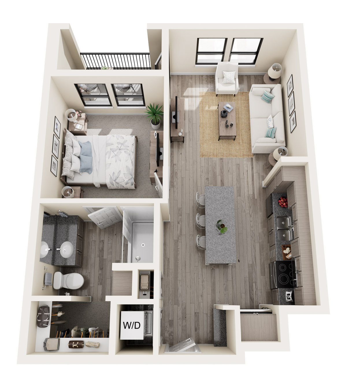 Informative Picture of One Bed/One Bath - 666 sq ft - 70% AMI