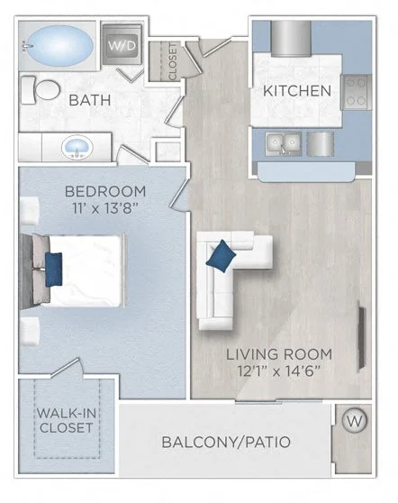 Floor plan layout for A