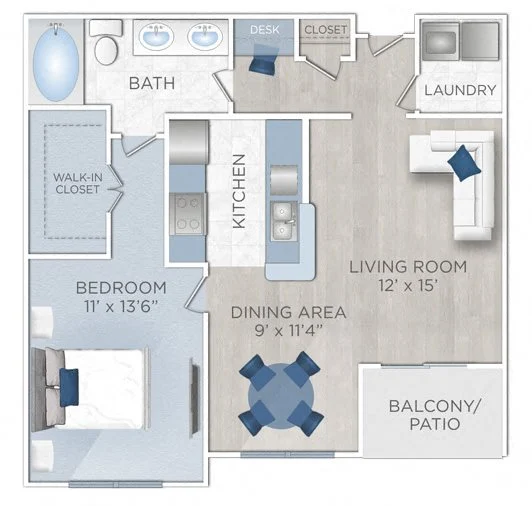 Floor plan layout for B