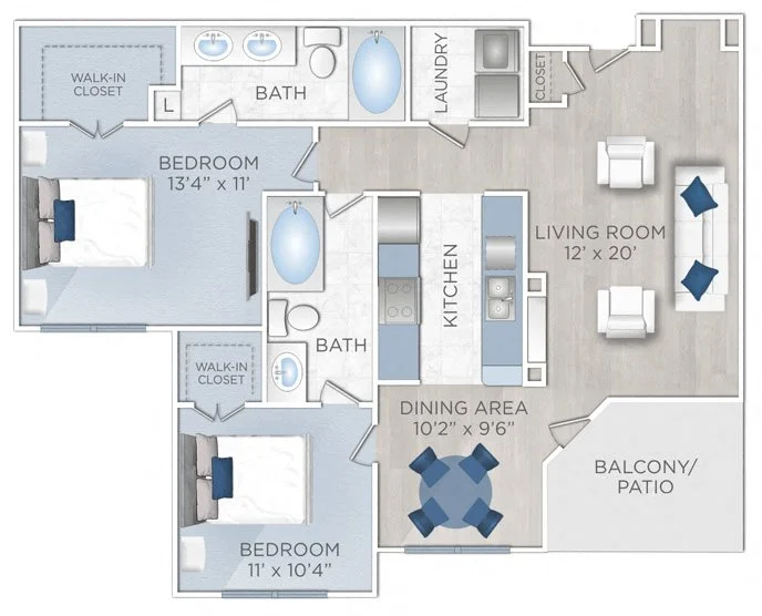 Floor plan layout for D