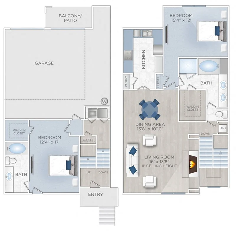 Floor plan layout for Town House G