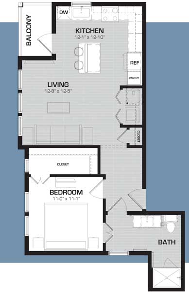 Midway Row House - Floorplan - Canvasback - Flats