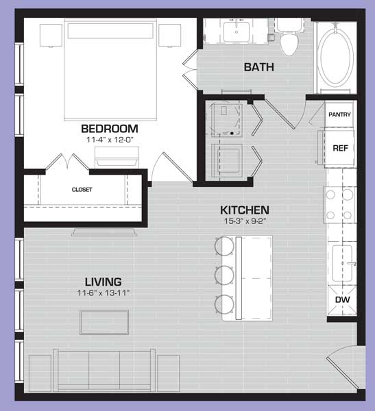 Midway Row House - Floorplan - Gadwall - Flats