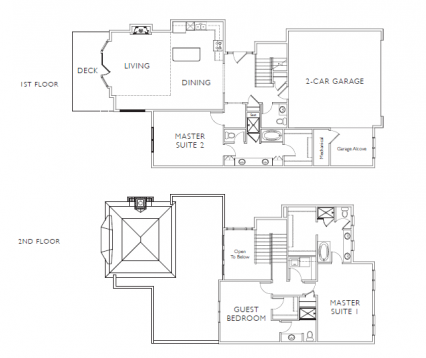 Floorplan - TH2, 3 Beds, 3.5 Baths, 2181 square feet