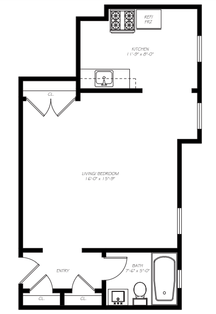 Floorplan - Studio image