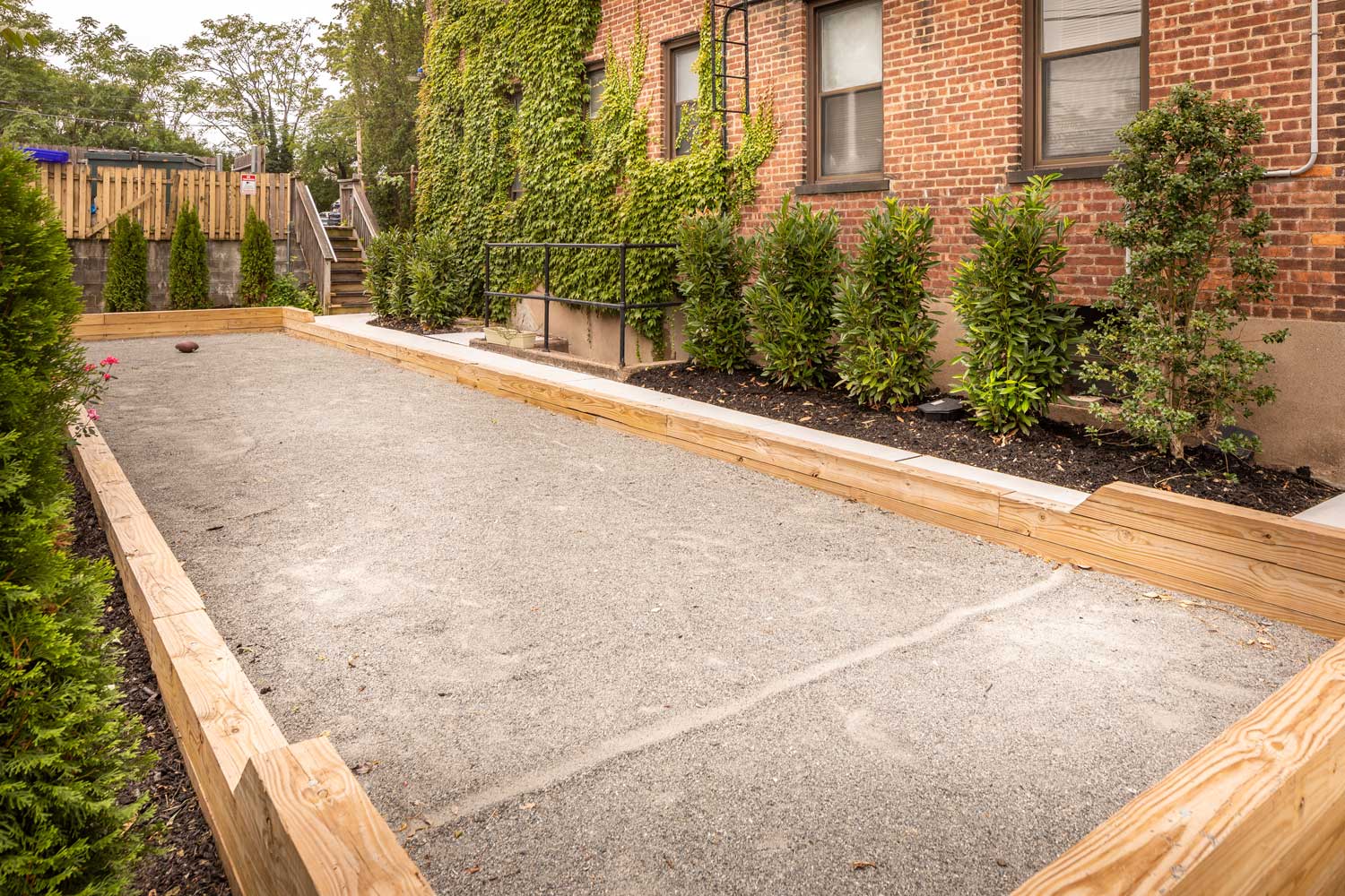 On-Site Bocce Court at Montclair Gardens Apartments in Montclair, New Jersey