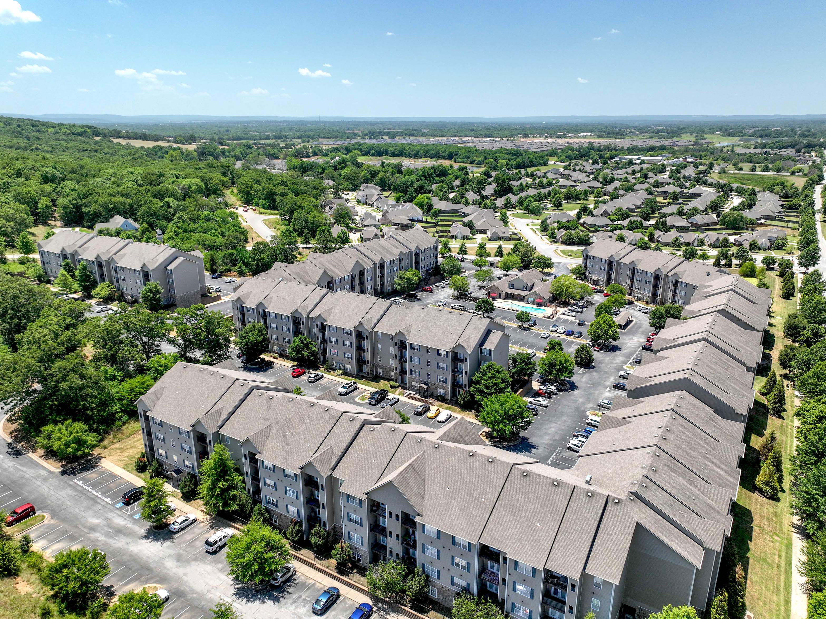 Aerial View of Mountain Ranch Apartments