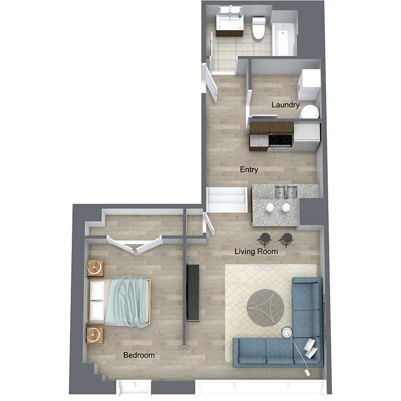 Floor plan layout for Race Loft II