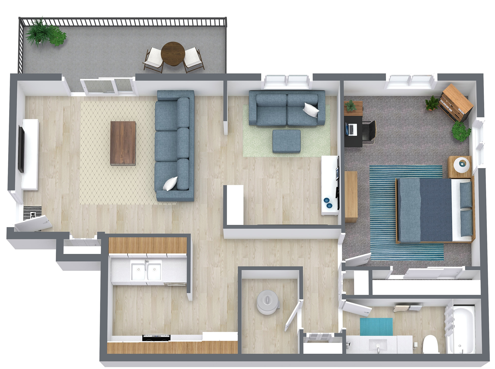 Informative Picture of One Bedroom with Den