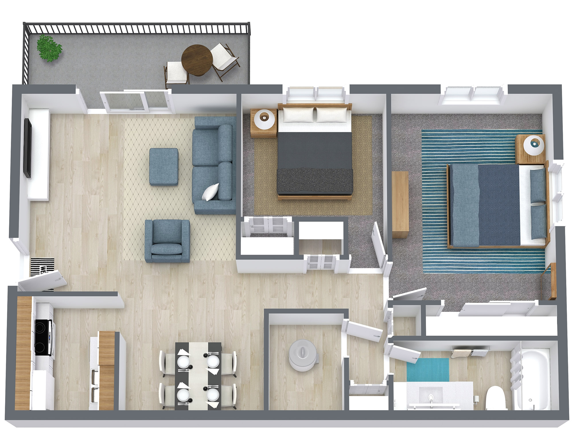 Informative Picture of Two Bedrooms