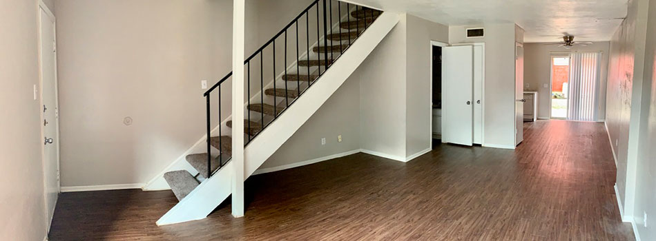Wood-flooring in two-storey North Star Apartments