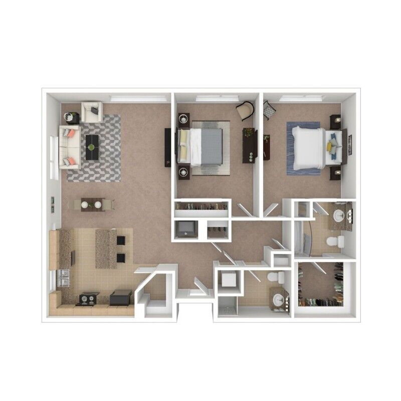 The Residences at Northwood - Floorplan - 2 Beds 1226