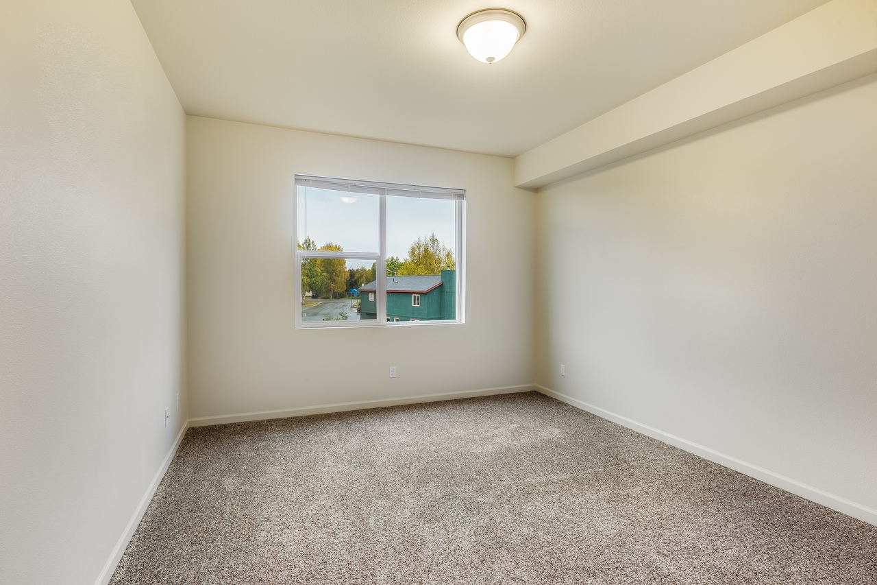 2BR Bedroom Space with Single-Hung Window
