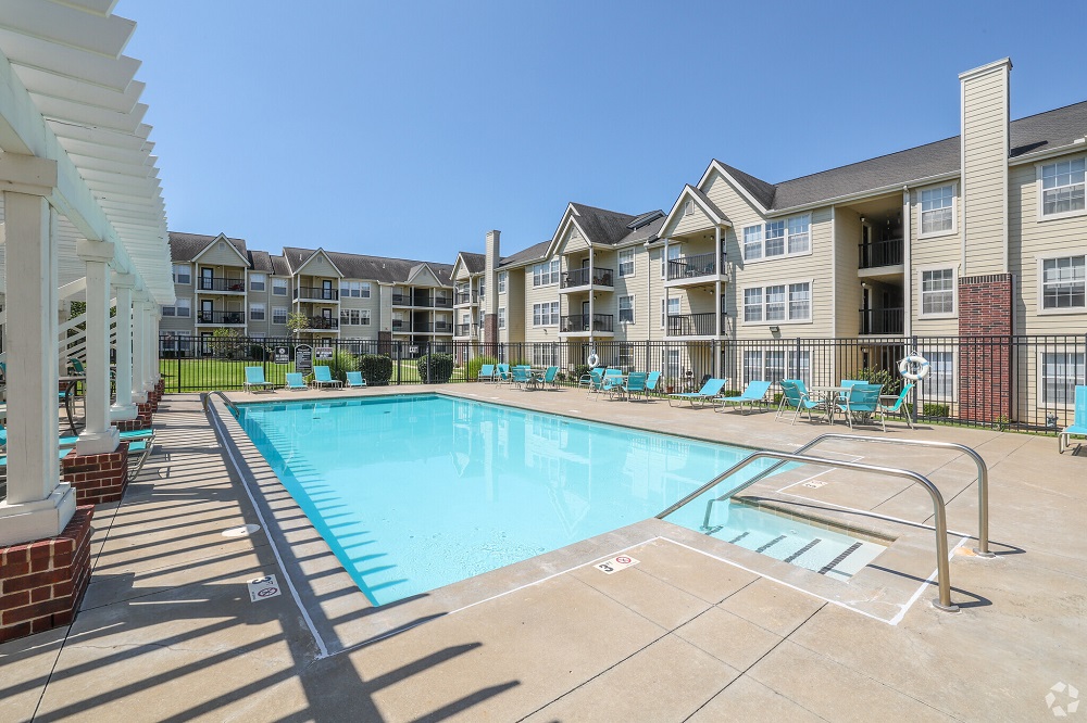 Large pool with sundeck