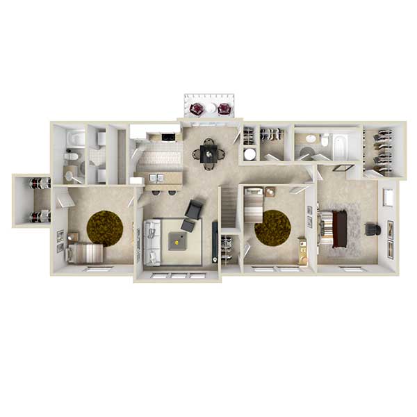 Oakmont Apartment Homes - Floorplan - Plan C2