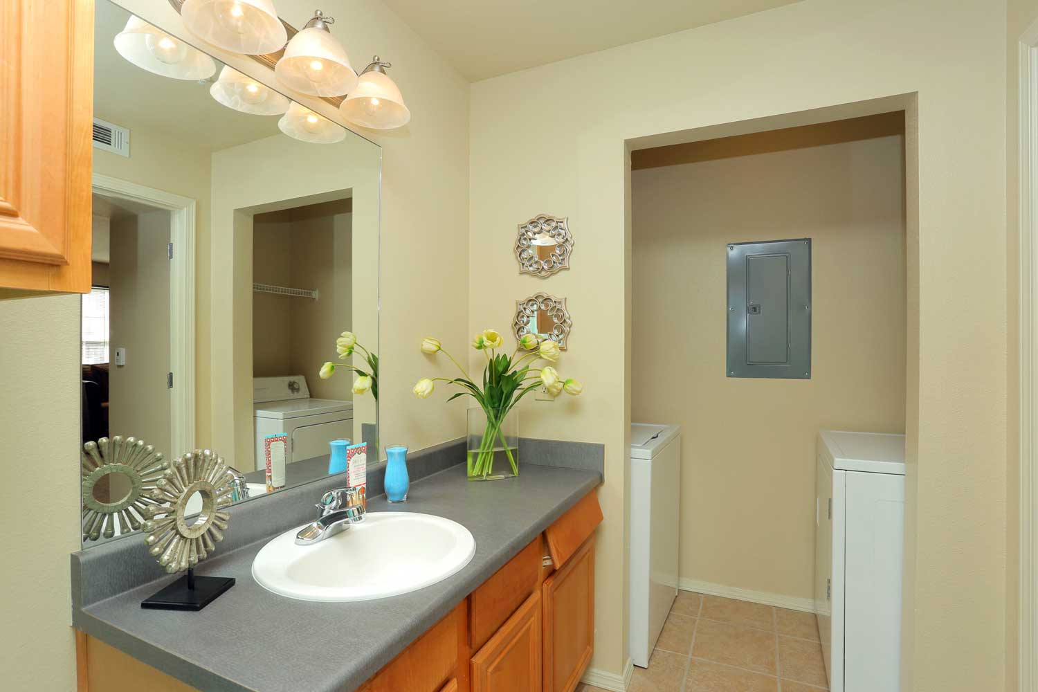 Refined Bathroom at the Oakmont Apartment Homes in Catoosa, OK