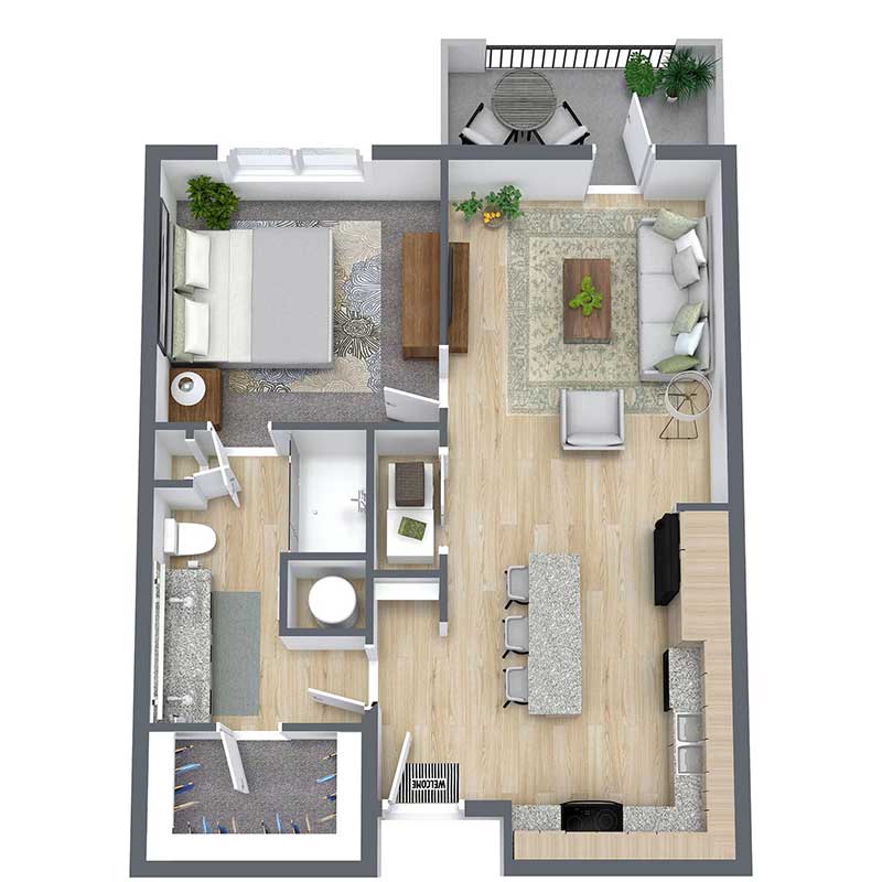 Floor plan layout for A2