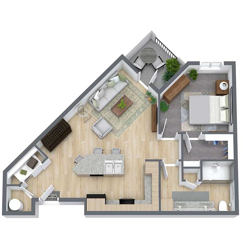 Floor plan layout for A3