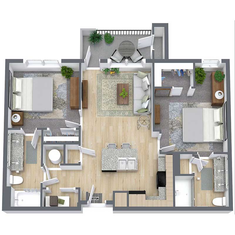 Floor plan layout for B1