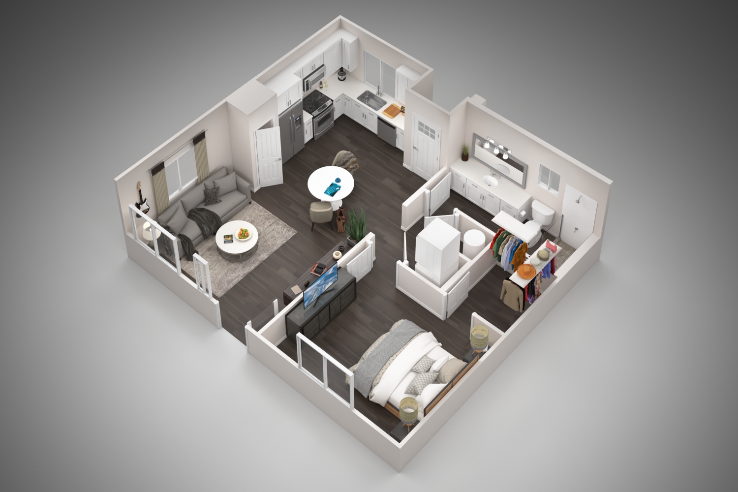 Floorplan - 1 BR image