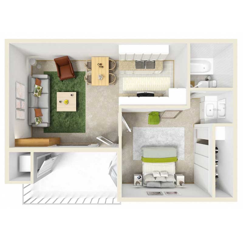 Floor plan layout for A1
