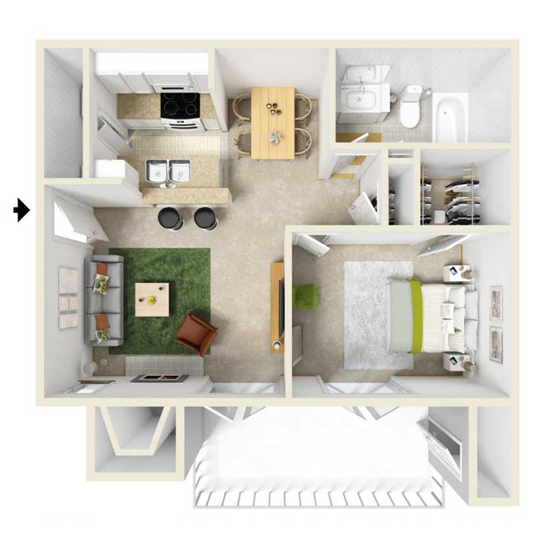 Floor plan layout for A2