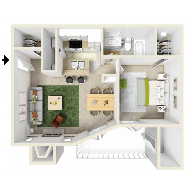 Floor plan layout for A3