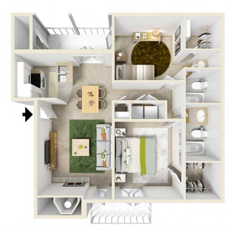 Floor plan layout for B1