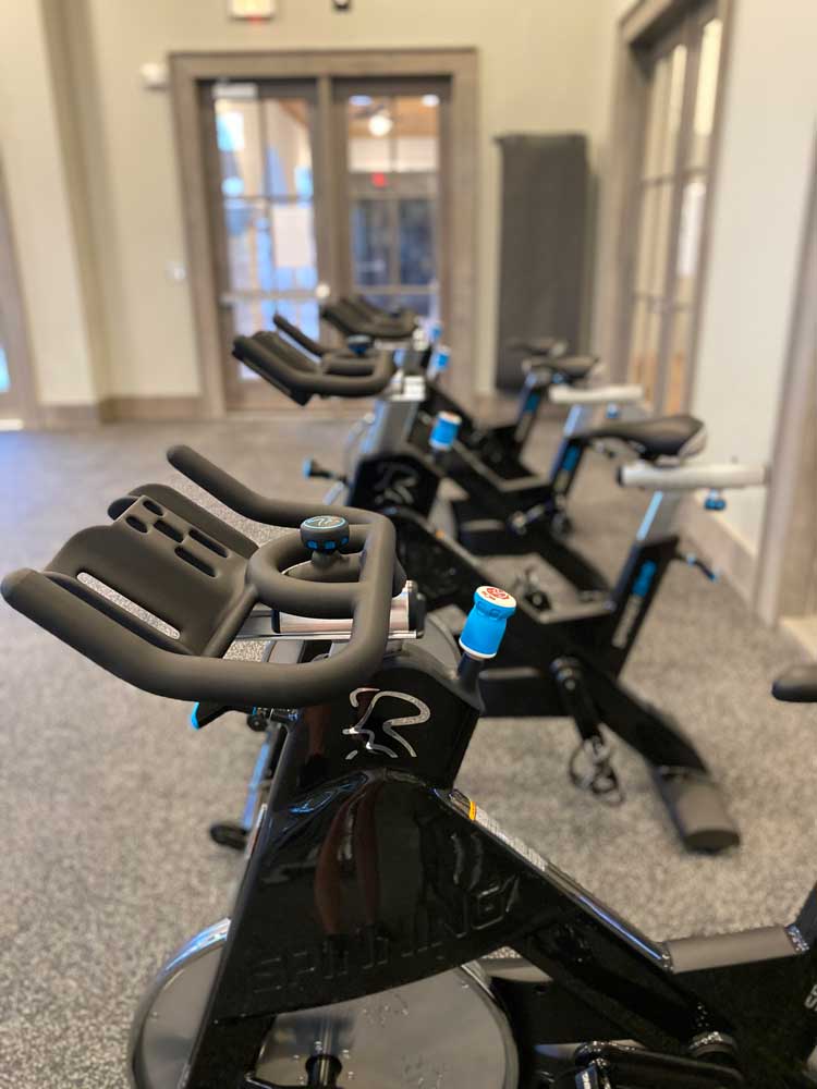 On Demand Fitness Center at Oxford at Santa Clara Apartments in Pflugerville, Texas