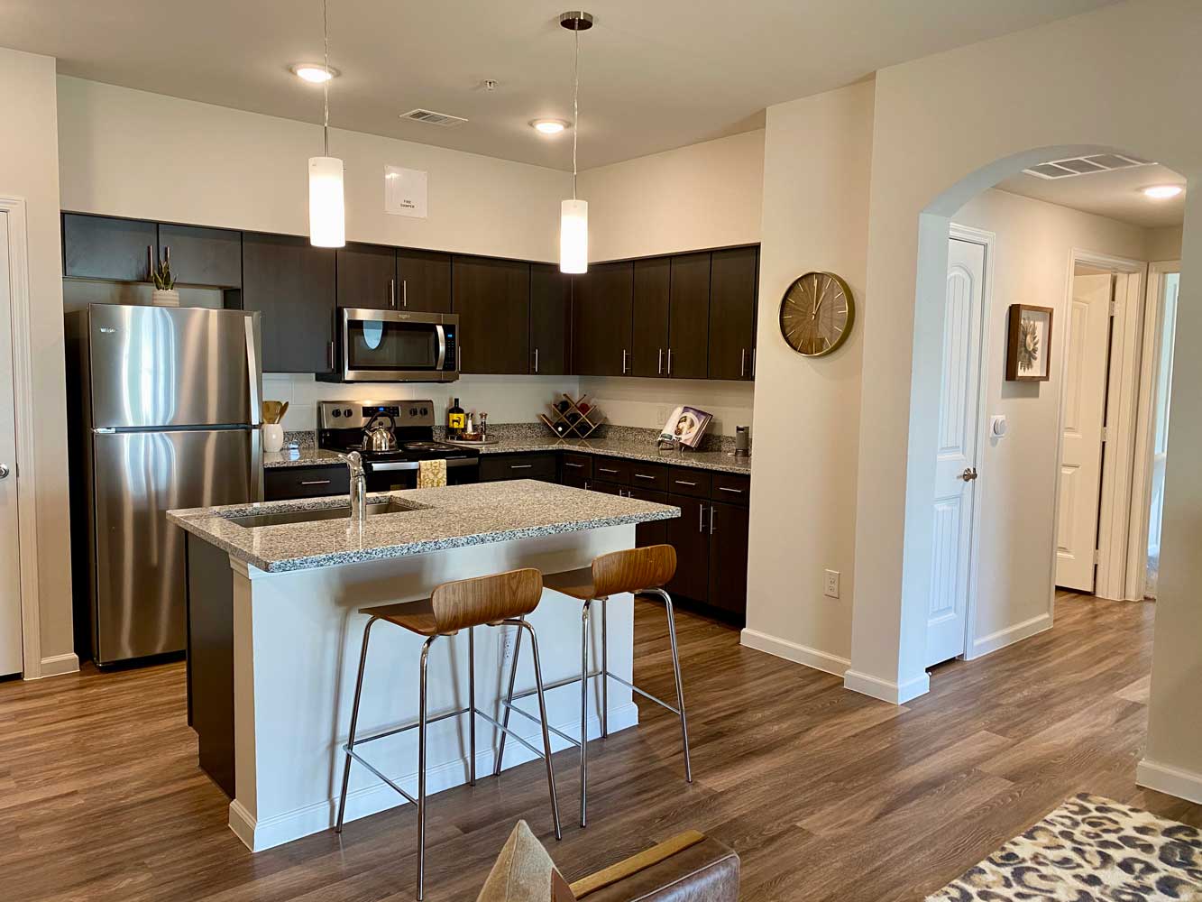 Fully Equipped Kitchen at Oxford at Santa Clara Apartments in Pflugerville, Texas