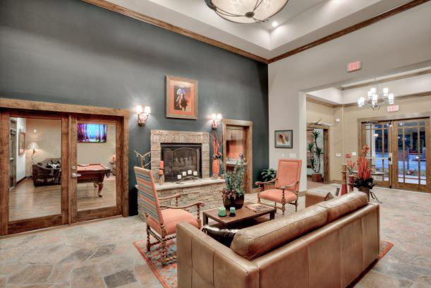 Relaxing Leasing Center Lounge Area at Oxford at the Ranch Apartments