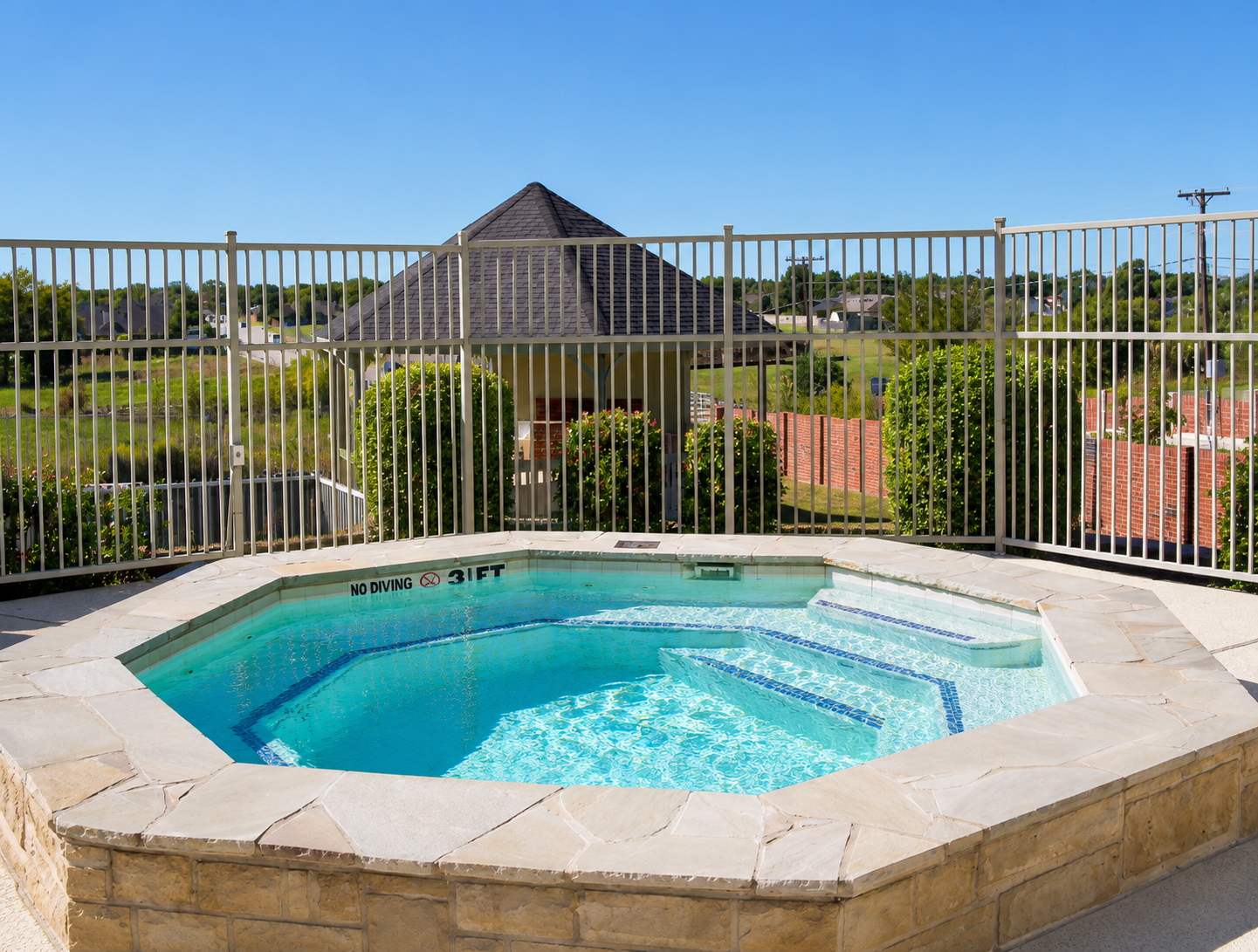 Heated Outdoor Spa in Oxford at Iron Horse