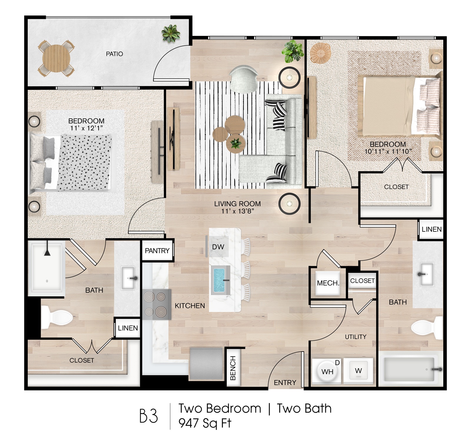 Floor plan layout for Sadie